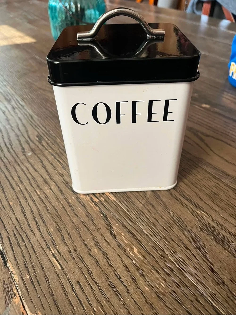 Coffee Storage Canister - Black and White